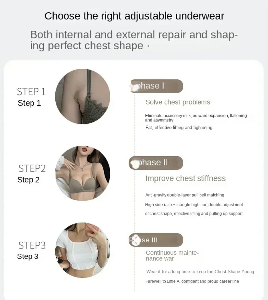 Half Cup Nonwire For Women With Small And Flat Breasts, Push-up And Enlargement, Secondary Breasts, Anti-sagging, Glossy Bra