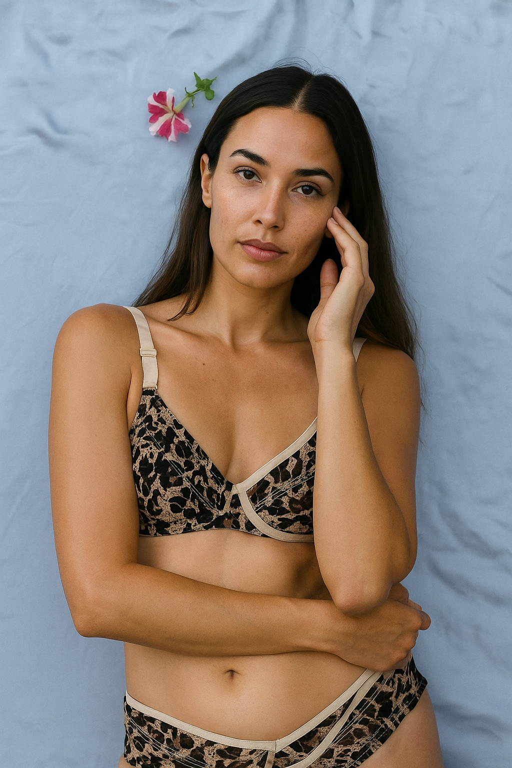 Buy 1 Soft Cotton Floral Bra Get 1 Panty Free