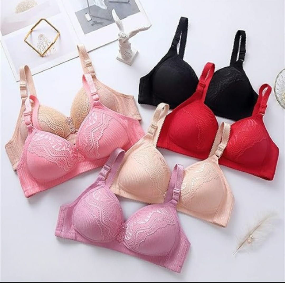 Buy Pack Of 3 Imported Summer Soft Foam Padded Non Wired Bra