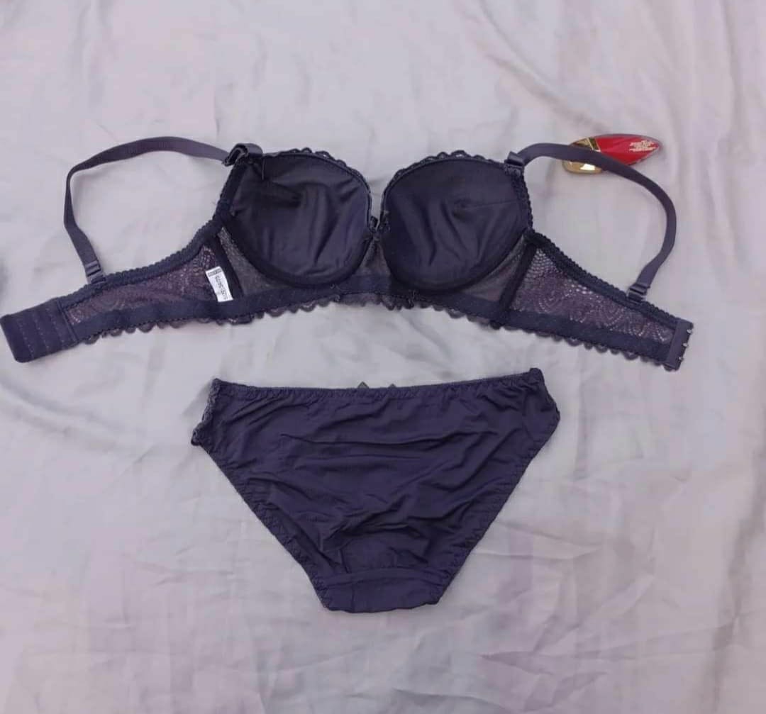 Pack Of 4 Imported Stuff Medium Padded Non-Wired Pushup Bra & Panty Set