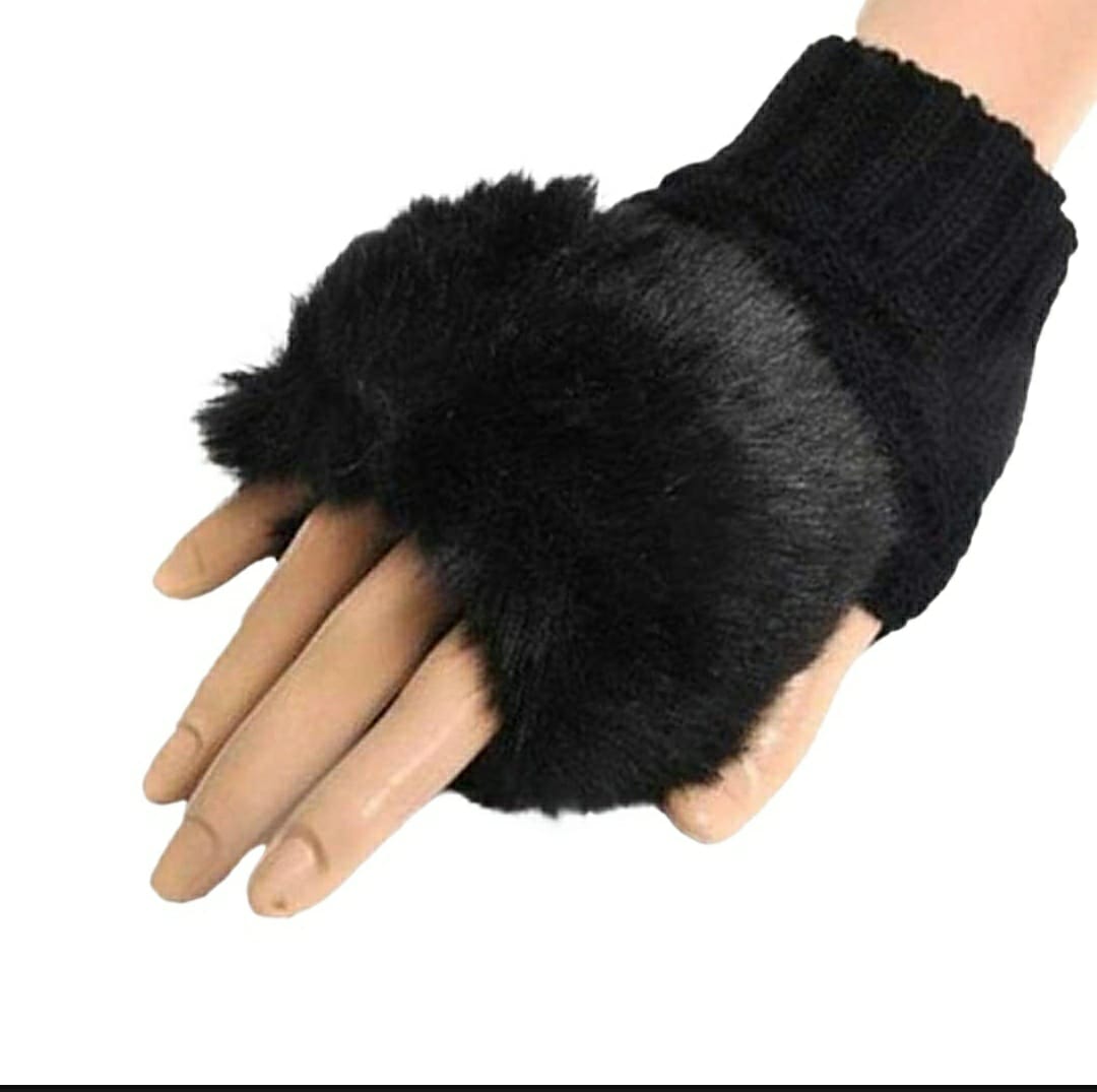 Imported Women Hand Wrist Warmer Winter Fingerless Knitted Gloves