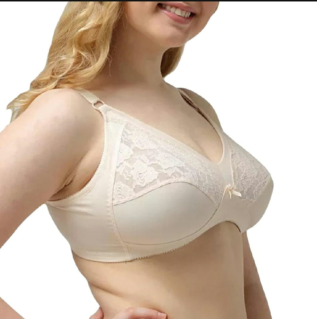PACK OF 2 IMPORTED HALF NET STRETCHABLE NANCY COTTON BRA FOR SUMMER