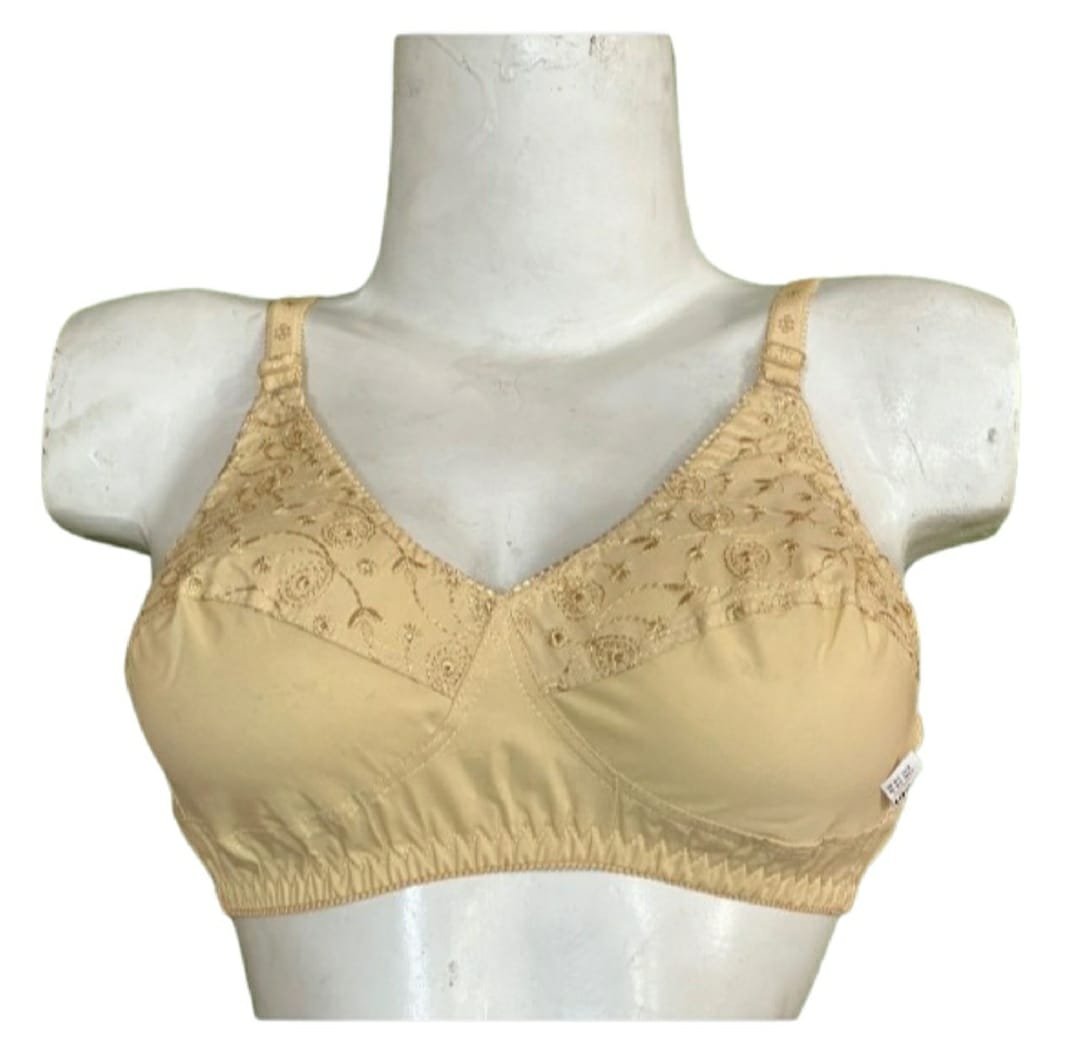 PACK OF 2 IMPORTED EBRIODERY STRETCHABLE COTTON BRA FOR SUMMER