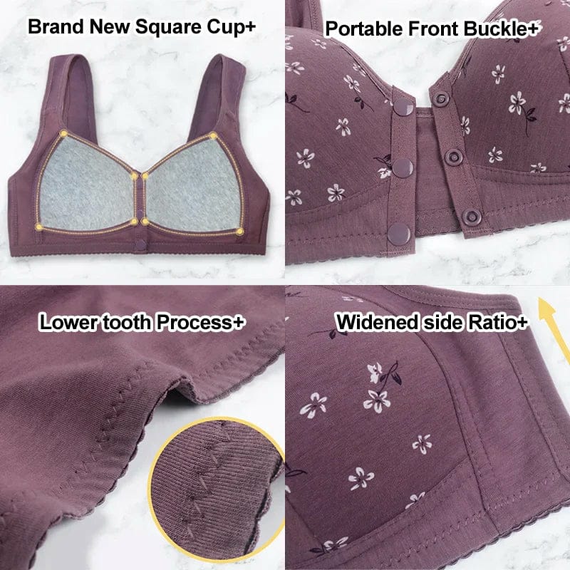 PAck of 2 Anti Sagging Front Open Cooling Cotton Button Bra