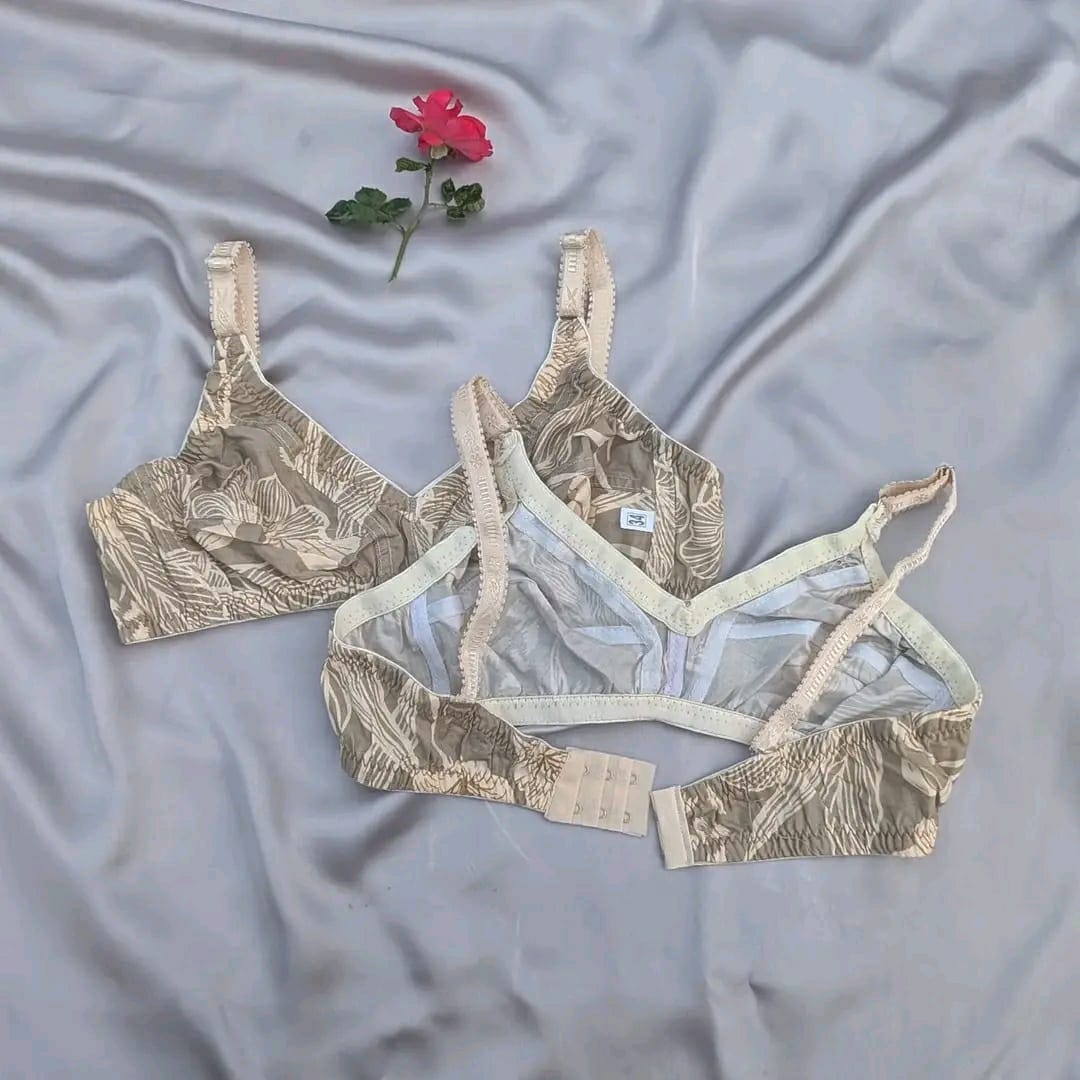 Pack of 4 Soft Cotton Floral Printed Bras